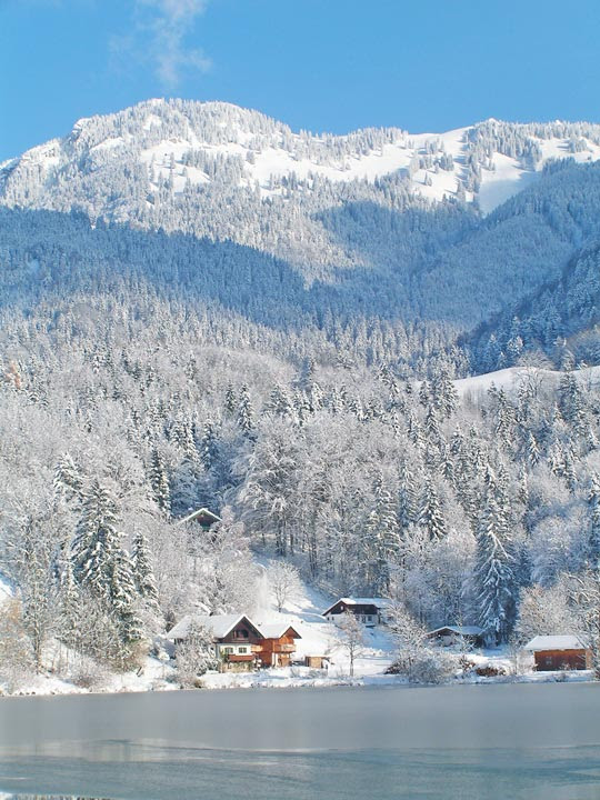 Winter am Wössner See in Unterwössen